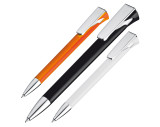 Ball pen with large chromed clip
